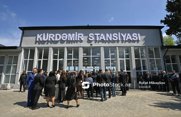 Kürdəmir stansiyasının açılışı olub - FOTO  
