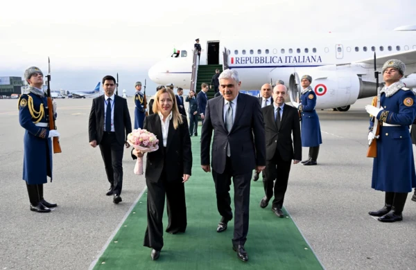 İtaliyanın Baş naziri Corcia Meloni Azərbaycana rəsmi səfərə gəlib 