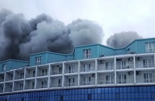 TƏCİLİ! Novxanıda məşhur hotel YANIR - VİDEO - FOTO