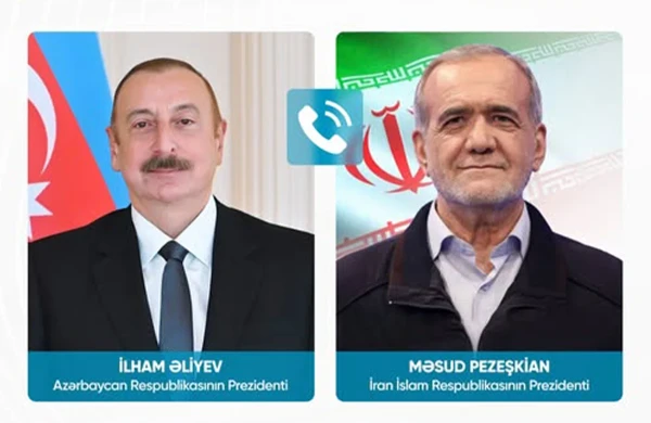 Prezident İlham Əliyevlə Məsud Pezeşkian arasında telefon danışığı olub 