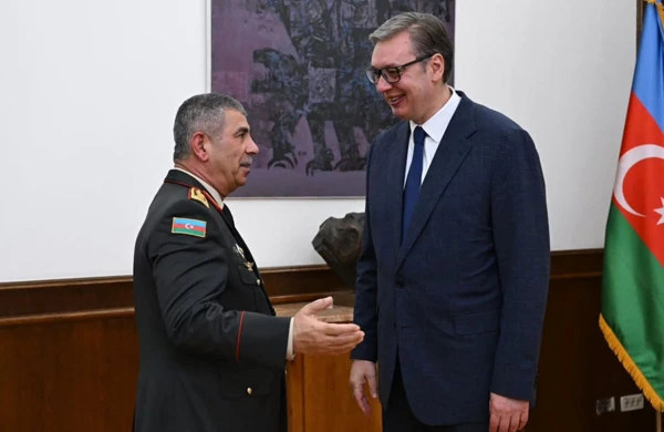 Vuçiç Zakir Həsənovu qəbul etdi - Fotolar 