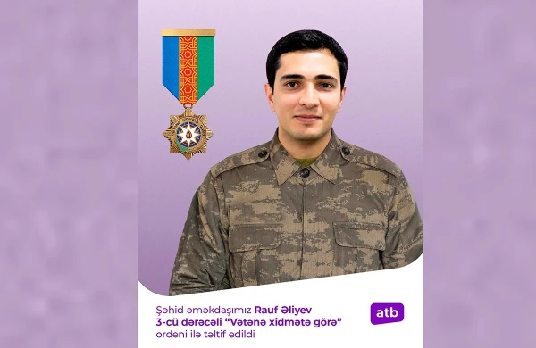 "Azər Türk Bank"ın şəhid əməkdaşı ordenlə təltif edilib&nbsp;