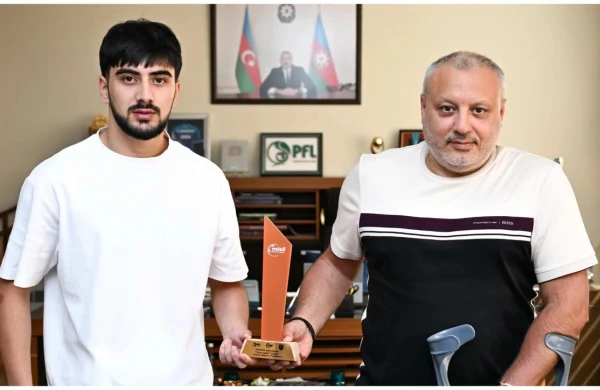 "Sabah"ın futbolçusu Xəyal Əliyev mükafatlandırılıb&nbsp;