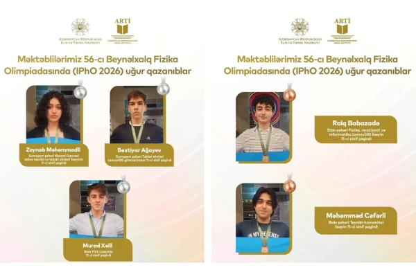 Fizika Olimpiadasında Azərbaycan üçün rekord nəticə