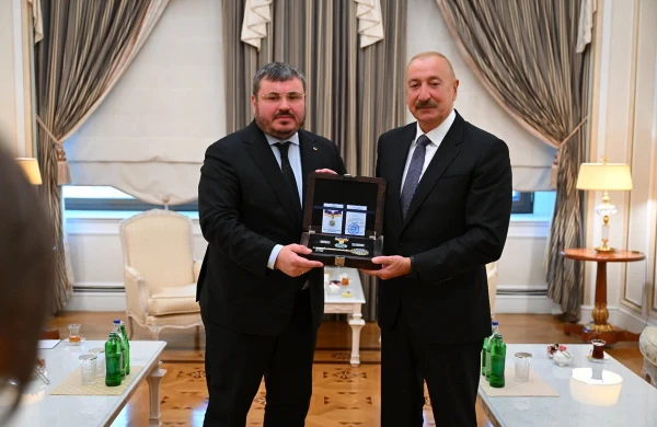 İlham Əliyevə "İrpen şəhərinin fəxri vətəndaşı" vəsiqəsi təqdim edilib&nbsp;