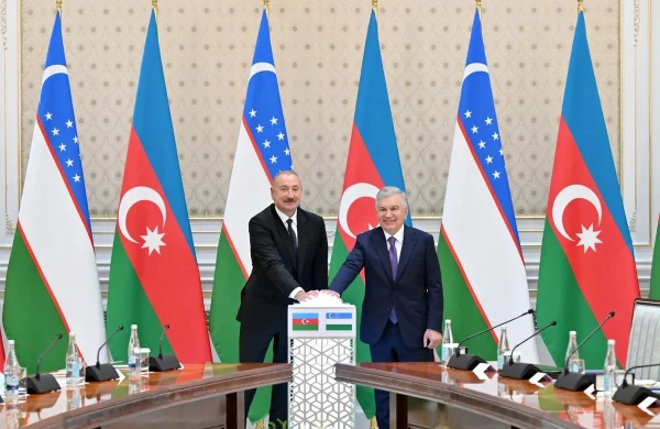 Azərbaycan və Özbəkistan prezidentlərinin iştirakı ilə "ABB Davr" Bank layihəsinin açılışı olub&nbsp;