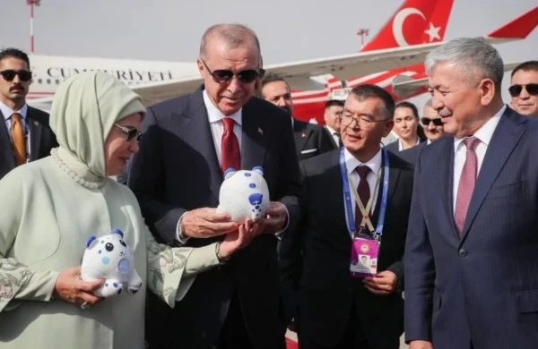 Ərdoğan Bişkekdə - onu hava limanında belə qarşıladılar&nbsp;
