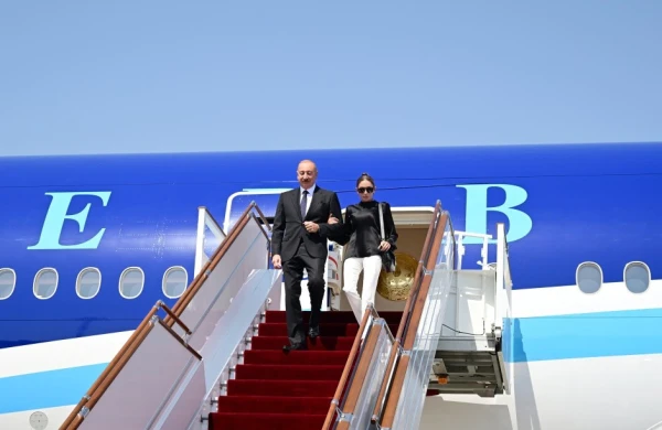 Prezident İlham Əliyev Qırğızıstana işgüzar səfərə gəlib 