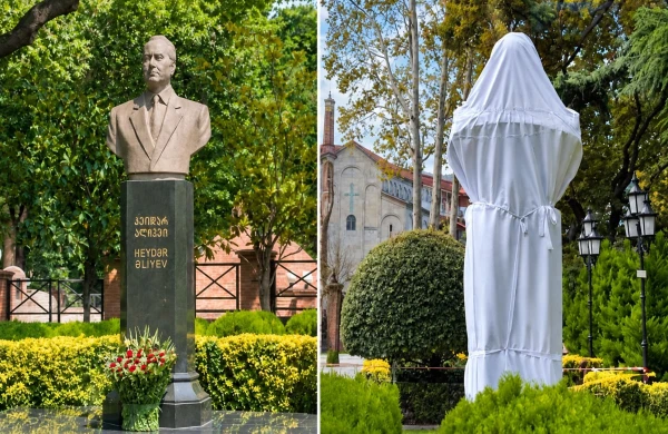Tbilisidə Heydər Əliyevin büstünü zədələyən Ermənistan vətəndaşı saxlanılıb&nbsp;