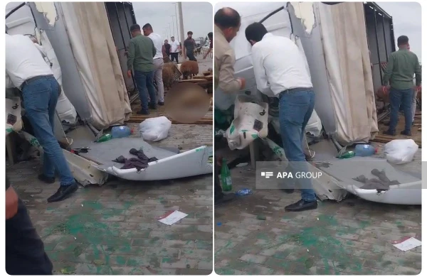 Bakı-Qazax yolunda maşın aşıb - FOTO