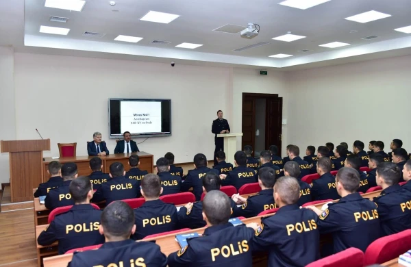 Polis Akademiyasında təcrübəli şəxslər çıxış edib