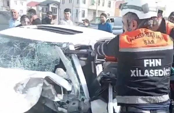Masazırda ağır qəzadan VİDEO