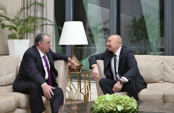 Prezident İlham Əliyev Tacikistan Prezidenti ilə görüşüb