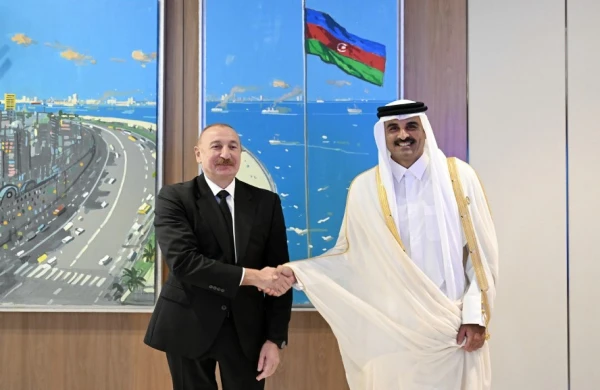 Prezidentin sosial şəbəkə hesablarında Qətər Əmiri Şeyx Təmim bin Həməd Al Tani ilə görüşünə dair videoçarx paylaşılıb - VİDEO