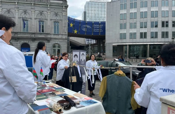 Azərbaycanlı itkin ailələri Avropa Parlamenti qarşısında etiraz aksiyası keçirib&nbsp;&nbsp;