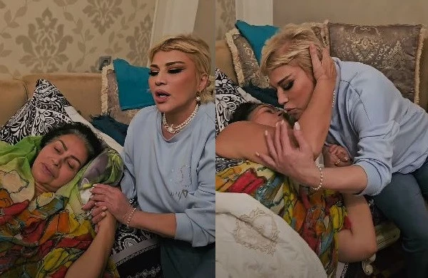 Mətanət İsgəndərli yataq xəstəsi olan həmkarına baş çəkdi -VİDEO