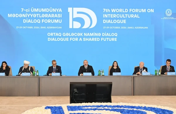 İlham Əliyev VII Ümumdünya Mədəniyyətlərarası Dialoq Forumunun açılışında çıxış edib - Yenilənib-3