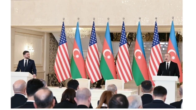 Azərbaycan Prezidenti və ABŞ-ın Vitse-prezidenti mətbuata bəyanatlarla çıxış ediblər - VİDEO