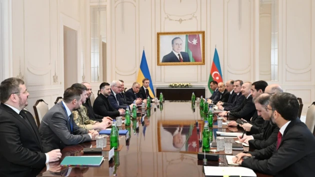 Qəbələdə Prezident İlham Əliyevin Ukrayna Prezidenti ilə geniş tərkibdə görüşü keçirilir 