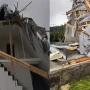Qəbələdə güclü külək "A-frame" evi dağıtdı - VİDEO