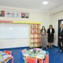 Leyla Əliyeva Yevlaxda məktəb binasının açılışında iştirak edib 