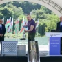 Prezident İlham Əliyev Laçında “Həkəriçay” su anbarının təməlini qoyub