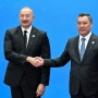 Prezident “ŞƏT plyus” formatında görüşdə iştirak etmək üçün Bişkekdəki “Irıs Ordo” Konqres Mərkəzinə gəlib 